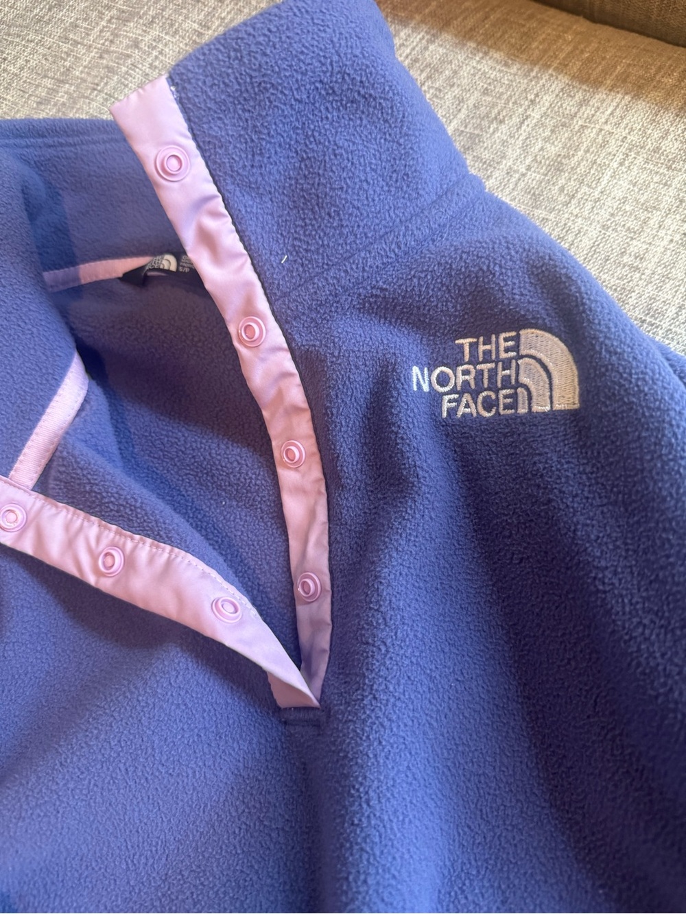 The North Face Kids Lavender Snap-Front Fleece Pullover